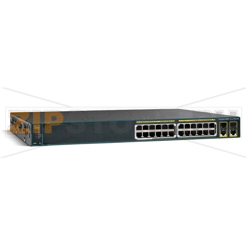 Коммутатор 24xFE (PoE), 2xGE/SFP, LAN Base Cisco WS-C2960+24PC-L 
