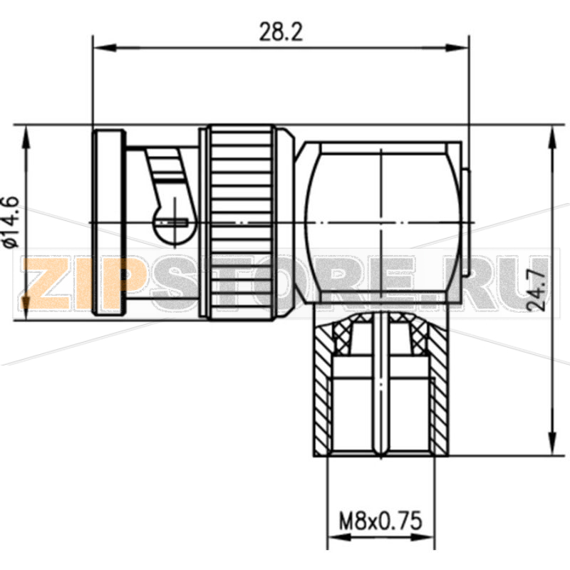 Разъем коаксиальный, штекер BNC, штекер FME, 1 шт Telegärtner J01008A0059 