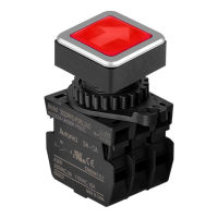 Выключатель кнопочный, головка: квадратная, Ø отверстия: 30 мм Autonics SQ3PFS-P3RL2ADM