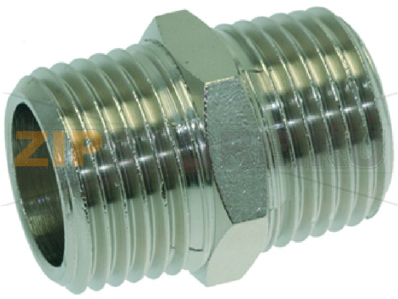НИКЕЛИРОВАННЫЙ ПАТРУБОК Ø 1/2"M-1/2"M 