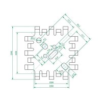 Радиатор 6 К/Вт, 45x45x25.4 мм, TO-3, TO-55, SOT-9, SOT-32, TO-220 Fischer Elektronik