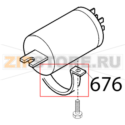 Fascetta condensatore Sirman Topaz 250 Fascetta condensatore Sirman Topaz 250Запчасть на деталировке под номером: 676