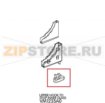 Upper hook to stop inner glass Unox XVC 704 Upper hook to stop inner glass Unox XVC 704Запчасть на деталировке под номером: 88Название запчасти на английском языке: Upper hook to stop inner glass Unox XVC 704