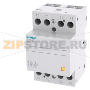 INSTA КОНТАКТОР С 2 NO CONT. AND 2 NC CONT. CONTACT FOR AC 230, 400V 63A ACTIVATION ACDC24V Siemens 5TT5052-2 