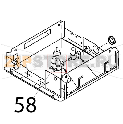 Elettrovalvola doppia Teikos TS820 Elettrovalvola doppia Teikos TS820Запчасть на деталировке под номером: 58