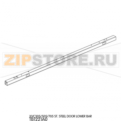 St. steel door lower bar Unox XVC 705 St. steel door lower bar Unox XVC 705Запчасть на деталировке под номером: 60Название запчасти на английском языке: St. steel door lower bar Unox XVC 705