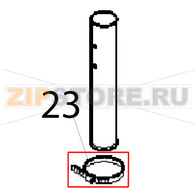 Hose clamp Angelo Po FM1221E1 Hose clamp Angelo Po FM1221E1Запчасть на деталировке под номером: 23