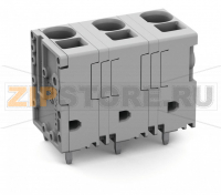 Клемма на печатную плату; 3; Шаг контактов 15 мм; 2-пол.; Push-in CAGE CLAMP®; 6,00 mm; серые Wago 2626-3452
