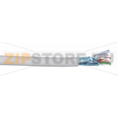 Кабель связи витая пара F/UTP, кат.6 4x2х23AWG solid, PVC, 305м, серый 
