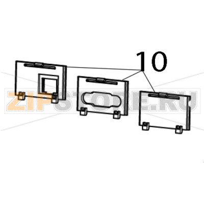Rear bezel, serial, ethernet, Wi-Fi door, standard (includes 1 of ea.) Zebra ZD411 Direct Thermal Rear bezel, serial, ethernet, Wi-Fi door, standard (includes 1 of ea.) Zebra ZD411 Direct ThermalЗапчасть на деталировке под номером: 10