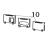 Rear bezel, serial, ethernet, Wi-Fi door, standard (includes 1 of ea.) Zebra ZD411 Direct Thermal