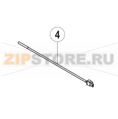 Temperature probe - booster Hobart UXT-10A                                                                    Temperature probe - booster Hobart UXT-10AЗапчасть на сборочном чертеже под номером: 4Название запчасти на немецком языке языке: Temperature probe - booster Hobart UXT-10A
