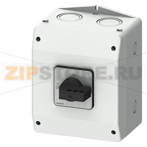 SENTRON Разъединитель 3LD in molded-plastic enclosure , repair and maintenance switch with EMC plate, 6-пол.Iu: 32A, AC23A 400V at 50/60Hz: 11,5kW, used with frequency converter: AC20 400V at 0-550Hz: 7,5kW, 1NO + 1NC 20-150ms leading,​ molded-plastic enc 