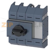 Разъединитель 80A, типоразмер 02, 4-пол.фронт.управл.мех. центр Complete unit with direct operating mechanism gray рамочные клеммы Siemens 3KD0442-2LG20-3