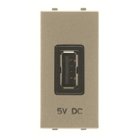 USB-переходник, 1М, 2000 мА, 5 В, шампань ABB 2CLA218520N1901