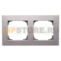 Рамка двухместная, серебристый алюминий ABB 2CLA857200A1301