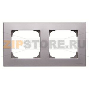 Рамка двухместная, серебристый алюминий ABB 2CLA857200A1301 