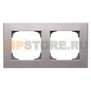 Рамка двухместная, серебристый алюминий ABB 2CLA857200A1301 