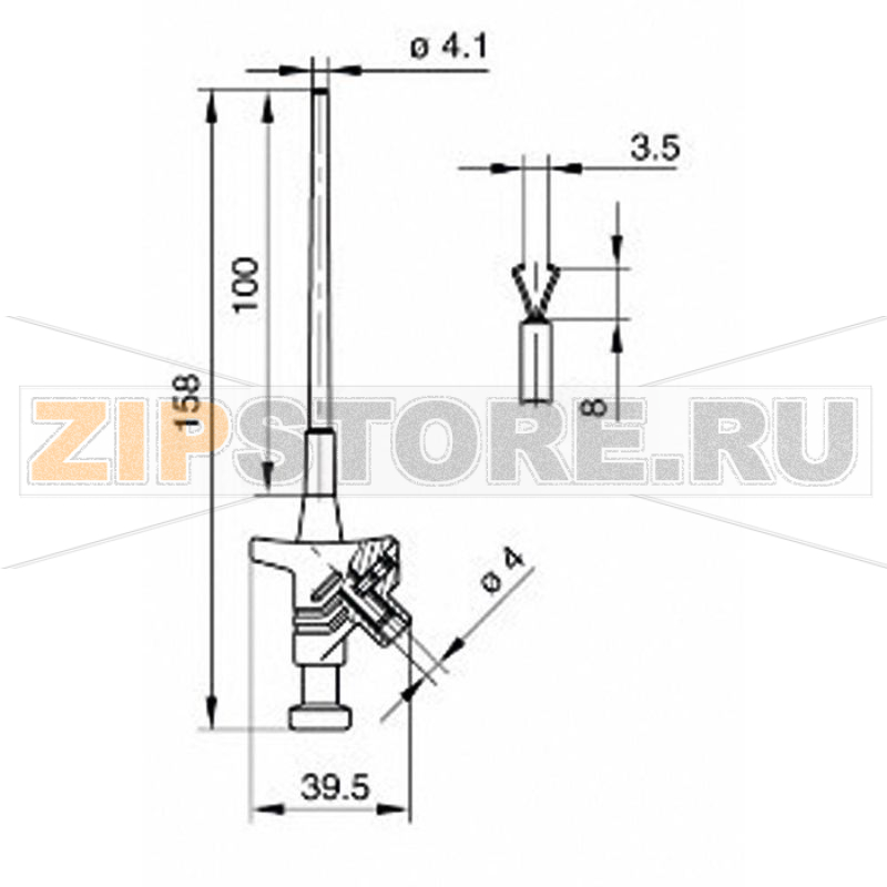 Щуп-зажим, CAT I, тип: крючок, 4 мм, черный, 1 шт Hirschmann KLEPS 30 