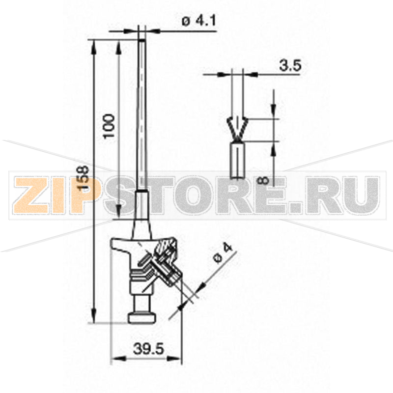 Щуп-зажим, CAT I, тип: крючок, 4 мм, черный, 1 шт Hirschmann KLEPS 30 