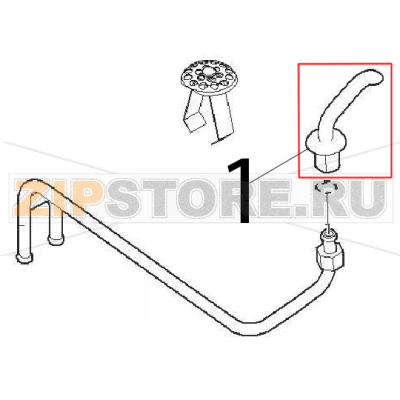 Water spout Angelo Po 04WCP1EM Water spout Angelo Po 04WCP1EMЗапчасть на деталировке под номером: 1