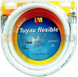 TUBO GAS NATURALE 1,5m IMBUTO MEC.10ANN 