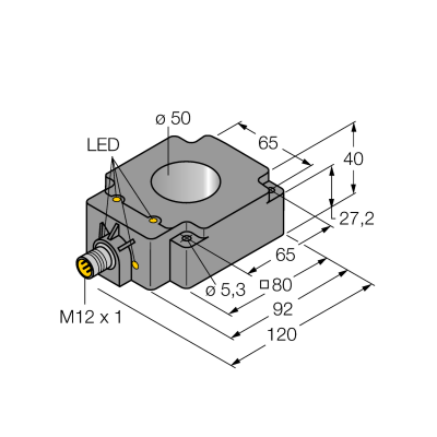 Датчик индуктивный Turck BI50R-Q80-AP6X2-H1141 