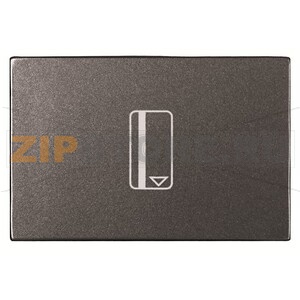 Механизм карточного выключателя с накладкой, двухмодульный, антрацитовый ABB 2CLA221450N1801 