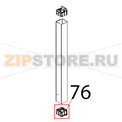 Tappo fulcro inferiore porta Unox XVC 204 Tappo fulcro inferiore porta Unox XVC 204Запчасть на деталировке под номером: 76