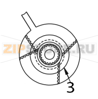 Pulley, stepper motor (6 dots/mm and 12 dots/mm) Zebra 105SE