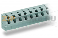 Клемма на печатную плату; 2,5 мм; Шаг контактов 7,5/7,62 мм; 10-пол.; PUSH WIRE®; 2,50 mm; серые Wago 254-560