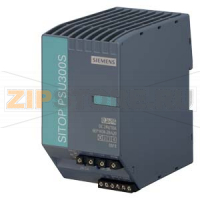 SITOP, стабилизированный блок питания PSU300S 24 V/10 A, стабилизированный блок питания, вход: 3х-фазный  ~400-500 В Выход: =24 В/10 А Siemens 6EP1434-2BA20