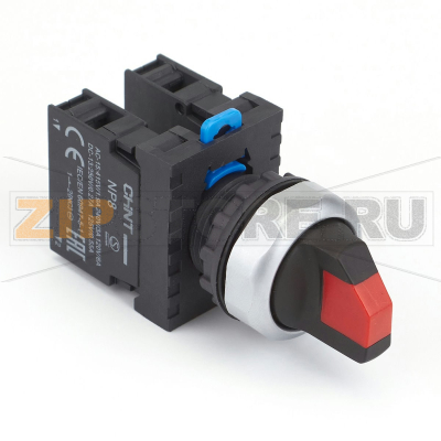 Переключатель, 2 положения, 2НЗ, IP65, без подсветки, красный Chint NP8-02X/224 