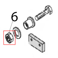 Steel nut M8x6.5 Angelo Po C165D
