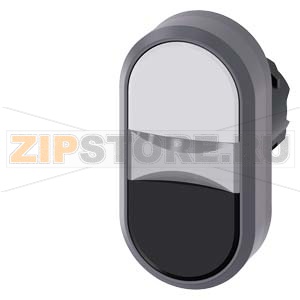 АКТУАТОР ДВОЙНОЙ КНОПКИ С ВОЗМОЖНОСТЬЮ ПОДСВЕТКИ, 22MM, КРУГЛ., ПЛАСТИК С МЕТАЛЛИЧЕСКИМ ФРОНТАЛЬНЫМ КОЛЬЦОМ, КНОПКА БЕЛАЯ, КНОПКА ЧЁРНАЯ ПЛОСКАЯS, С ГРАВИРОВКОЙ ЛАЗЕРОМ, НАЧАЛО С ТРОКИ - ВЕРХНИЙ РЕГИСТР, ДАЛЕЕ - НИЖНИЙ РЕГИСТР Siemens 3SU1031-3AB61-0AA0-Z 