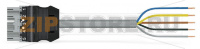 pre-assembled connecting cable; Eca; Plug/open-ended; 5-pole; Cod. B; 4m; 1,50 mm; gray Wago 771-9995/206-403