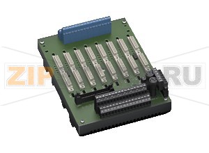 Терминальная панель Termination Board HiDTB08-SCT-44C-SC-RA Pepperl+Fuchs SupplyConnectionX20: terminals 3, 5 (+) 4, 6 (-)Nominal voltage24 V DC , in consideration of rated voltage of used isolatorsVoltage drop0.9 V , voltage drop across the series diode on the termination board must be consideredRipple&le  10  %Fusing2 A , in each case for 8 modulesPower dissipation&le  500 mW , without modulesReverse polarity protectionyesRedundancySupplyRedundancy available. The supply for the isolators is decoupled, monitored and fused.Fault indication outputConnectionX20: terminals 1, 2Output typevolt-free contactContact loading30 V DC, 1 AIndicators/settingsDisplay elementsLED PWR1 (Termination Board power supply), green LEDLED PWR2 (Termination Board power supply), green LED LED FAULT (fault indication), red LED- LED lits: module failure- LED flashes: power supply failureDirective conformityElectromagnetic compatibilityDirective 2014/30/EUEN 61326-1:2013 (industrial locations)ConformityElectromagnetic compatibilityNE 21:2012For further information see system description.Degree of protectionIEC 60529:2001Ambient conditionsAmbient temperature-20 ... 60 °C (-4 ... 140 °F)Storage temperature-40 ... 70 °C (-40 ... 158 °F)Mechanical specificationsDegree of protectionIP20ConnectionField sideexplosion hazardous area: 4  screw terminals per module , blueControl sidenon-explosion hazardous area: 4  screw terminals per module , blackSupplypluggable screw terminals , blackCore cross-sectionscrew terminals: 0.25 ... 1.5 mm2 (24 ... 12 AWG)Materialhousing: polycarbonate, 10 % glass fiber reinforcedMassapprox. 510 gDimensions150 x 200 x 163 mm (5.9 x 7.9 x 6.42 inch) , height including module assemblyMountingon 35 mm DIN mounting rail acc. to EN 60715:2001Data for application in connection with hazardous areasEU-Type Examination CertificateCESI 11 ATEX 062Marking II (1)G [Ex ia Ga] IIC  II (1)D [Ex ia Da] IIIC  I (M1) [Ex ia Ma] ISafe areaMaximum safe voltage250 V (Attention! Um is no rated voltage.)Galvanic isolationField circuit/control circuitsafe electrical isolation acc. to IEC/EN 60079-11, voltage peak value 375 VDirective conformityDirective 2014/34/EUEN 60079-0:2012+A11:2013 , EN 60079-11:2012 , EN 50303:2000International approvalsCSA approvalControl drawingsee control drawing of correspoding modulesIECEx approvalIECEx CES 11.0022Approved for[Ex ia Ga] IIC [Ex ia Da] IIIC [Ex ia Ma] I