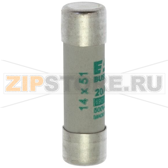 Предохранитель, 20 A, AC 690 В, 80 кА, 14x51 мм, aM, IEC Eaton CYLINDRICAL FUSE 14x51 20A AM 69 