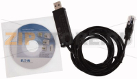 Кабель для программирования XC100/200, EC4, EU5C, 2м Eaton EU4A-RJ45-USB-CAB1
