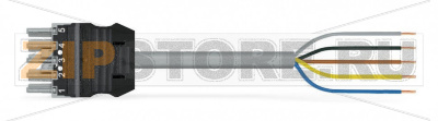 pre-assembled connecting cable; Eca; Socket/open-ended; 5-pole; Cod. B; 4m; 1,00 mm; gray Wago 771-9995/105-403 Protected against mismating and maintenance-freeAdditional variable coding is possible.Components can be clearly printed on and color-coded to meet custom requirements....