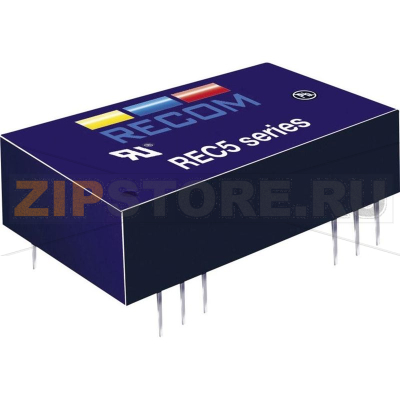 Преобразователь DC/DC, печатный монтаж, 24 В/DC, 12 В/DC, -12 В/DC Recom REC5-2412DRW/H4/A 