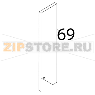 Pannello lanavetro posteriore Tecnoeka KF 1010 A UD Pannello lanavetro posteriore Tecnoeka KF 1010 A UDЗапчасть на деталировке под номером: 69