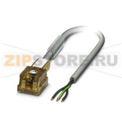 Кабель для датчика / исполнительного элемента Phoenix Contact SAC-3P- 3,0-PUR/BI-1L-S F 3-полюсн., PUR/ПВХ, серый RAL 7001, свободный конец, к Штекер типа BI для электромагнитного клапана (11 мм), с помощью 1 светодиод, подключение с помощью Диод Зенера, Длина кабеля: 3 м.Минимальный заказ: 5 шт.Упаковка: 5 шт.