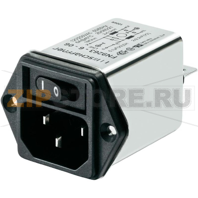 Фильтр сетевой 1 А, 250 В/AC, 5.3 мГн, 46x32.2 мм, 1 шт Schaffner FN 9263-1-06 
