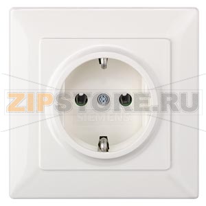 DELTA LINE ТИТАНОВО-БЕЛЫЙ РОЗЕТКА SCHUKO 16A AC 250В C БЕЗРЕЗЬБОВЫМИ КОНТАКТНЫМИ ЗАЖИМАМИ ЭЛ.-МЕХ.ЧАСТЬ Siemens 5UB1580 