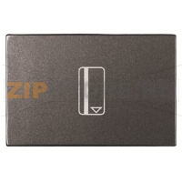 Механизм карточного выключателя с накладкой, двухмодульный, антрацитовый ABB 2CLA221410N1801