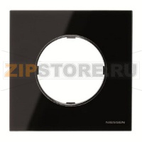 Рамка одноместная, стекло чёрное ABB 2CLA867100A3101