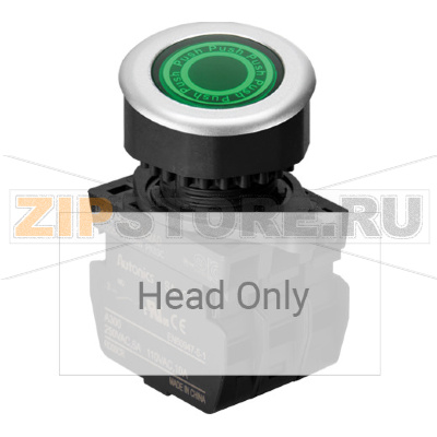 Выключатель кнопочный, головка: круглая, утопленная, Ø отверстия: 30 мм Autonics S3PF-P3G 