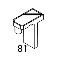 Higher support door hinge (plastic) Piron P920RXS