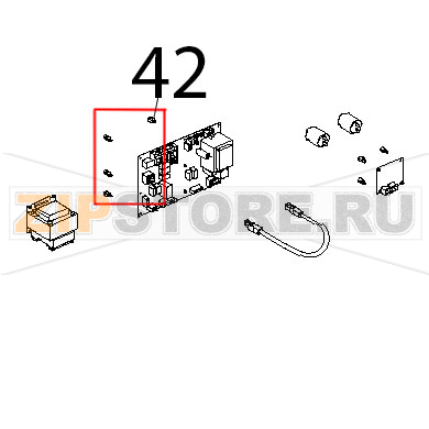 Supporto per scheda 24POT98 Unox XVC 515G Supporto per scheda 24POT98 Unox XVC 515GЗапчасть на деталировке под номером: 42